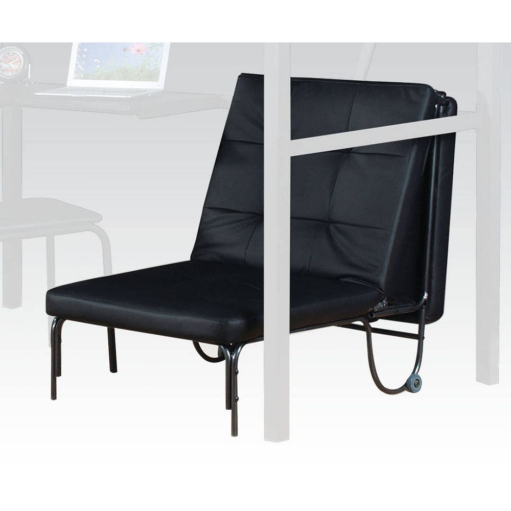 ACME Senon Adjustable Chair (Futon) in Silver & Black-Boyel Living